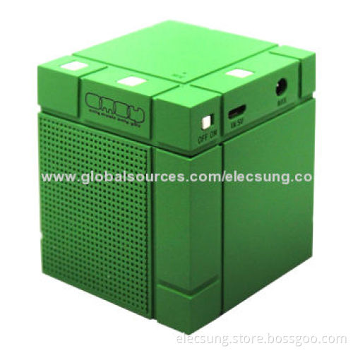 Tablet Portable Bluetooth Speakers for Smartphones, Aux-input, New Product, Cube Shape